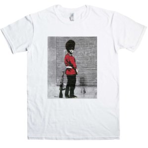 Banksy T Shirt - Peeing Guard