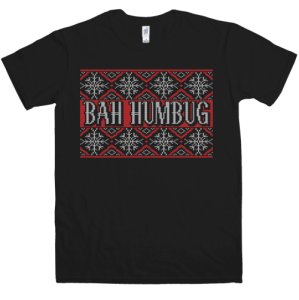 Knitted Jumper Style T Shirt - Bah Humbug