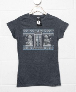 Knitted Jumper Style Women's T Shirt - Dr Who