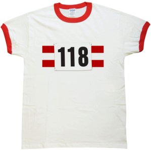 Sale Item - 118 Fancy Dress T Shirt - White & Red Ringer - Small