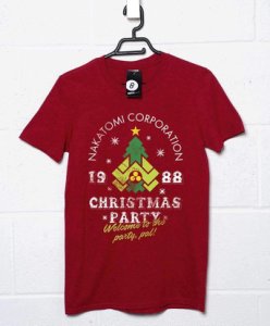 Sale Item - Nakatomi Christmas Party T-Shirt - Antique Cherry Red - Medium