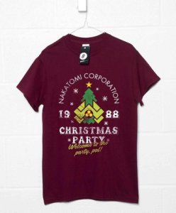 Sale Item - Nakatomi Christmas Party T-Shirt - Maroon - 2XL