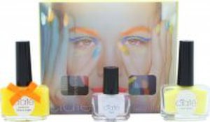 Ciaté Corrupted Neon Manicure Gift Set 13.5ml Neon Orange Nail Polish + 10g Neon Glitter + 5ml Black Light Top Coat