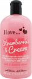 I Love... Strawberries & Cream Bubble Bath & Shower Cream 500ml
