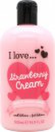 I Love... Strawberry Cream Bubble Bath & Shower Cream 500ml