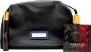 Versace Eros Flame Gift Set 100ml EDP + 10ml EDP + Toiletry Bag