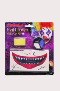 Womens Evil Clown Make Up Kit - multi - One Size, Multi
