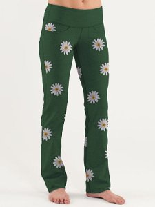 Berrylook Autumn and winter fashion high waist daisy printed wide-leg casual pants online shop, sale, printing Casual Pants,