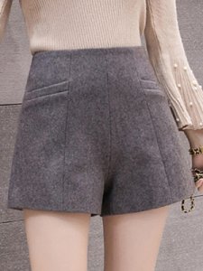 Berrylook Autumn and winter high waist woolen shorts online sale, stores and shops,
