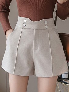 Berrylook Autumn and winter new high waist woolen shorts shop, shoping,