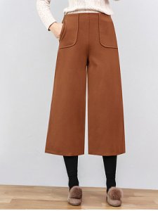 Berrylook Autumn and winter new woolen casual wide-leg pants online shop, clothing stores,