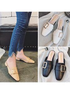 Berrylook Casual fashion square heel women's toe shoes clothing stores, fashion store,