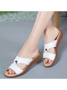 Berrylook Casual flat bottom female sandals shoppers stop, clothing stores,