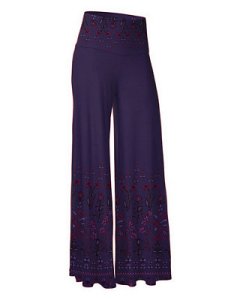 Berrylook Casual printed high waist wide leg pants shop, online shop,