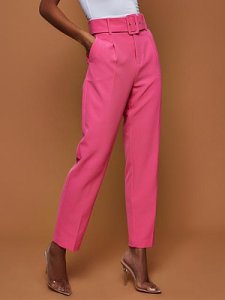 Berrylook Casual printed trousers stores and shops, fashion store, Solid Casual Pants,