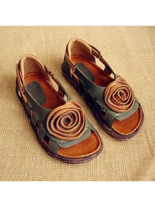 Berrylook Color Block Flat Peep Toe Casual Travel Flat Sandals stores and shops, online stores,