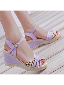 Berrylook Color Block High Heeled Ankle Strap Peep Toe Date Office Sandals shoping, online,