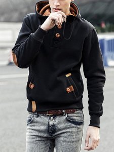 Berrylook Decorative Button Pocket Men Hoodie stores and shops, online stores,