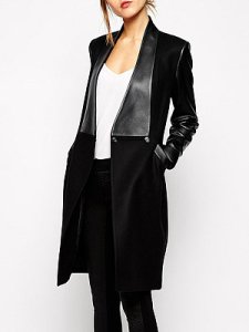 Berrylook Decorative Hardware Plain Long Sleeve Coats clothing stores, online, leather jacket with fur, warm jackets for women