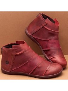 Berrylook Distressed Plain Round Toe Boots online, clothes shopping near me,