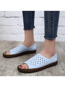 Berrylook Fashion casual flat bottom fish mouth slippers sale, shoping,