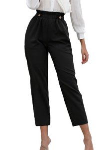 Berrylook Fashion casual high-waist buttoned trousers shoping, sale, Solid Casual Pants,