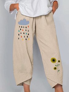 Berrylook Fashion Cloud Print Casual Pants online, fashion store,