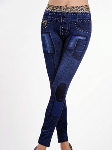 Berrylook Fashion denim stitching leggings online shop, clothing stores, tights for women, leggings with pockets