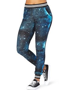 Berrylook Fashion plus size starry sky print lace-up slacks clothes shopping near me, sale, printing Casual Pants,