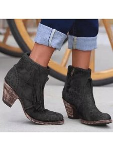 Berrylook Fashion simple and versatile low boots shoppers stop, online shopping sites,