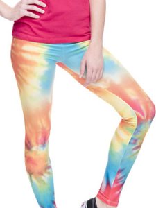 Berrylook Fashion tie-dye printed casual leggings shoppers stop, online stores, leggings for women, white leggings