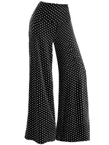 Berrylook Fashion wave point high waist slim wide leg pants women's trousers online stores, shop,