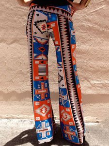 Berrylook Fashionable casual national style high waist printed wide-leg pants online shop, shoppers stop,