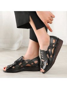 Berrylook Flat bottom fish mouth sandals online sale, online shopping sites,