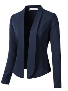 Berrylook Fold-Over Collar Plain Blazer sale, shoppers stop, plain Blazers, white blazer women, long blazer