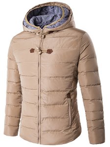 Berrylook Hooded Pocket Quilted Men Padded Coat online stores, shoping,