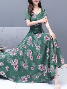 Berrylook Korean short sleeve printed dress online, stores and shops, halter dress, sweater dress