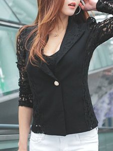Berrylook Lace panel suit Blazers shop, online, Long Blazers, red blazer, linen blazer women
