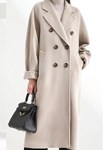 Berrylook Lapel Double Breasted Plain Coats online sale, sale, womens parka coats, black puffer jacket women's