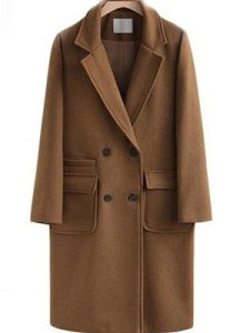 Berrylook Lapel mid-length pocket woolen coat woolen coat online shop, online sale, parka jacket women, green blazer womens