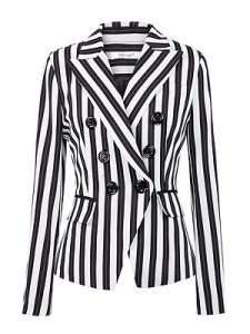 Berrylook Long-sleeved striped Blazers online shop, clothing stores, Long Blazers, plaid blazer womens, long blazer