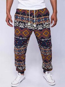 Berrylook Men's Casual Tribal Printed Jogger Pants shoping, clothes shopping near me, Tribal Men's Casual Pants,