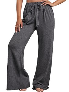 Berrylook New autumn and winter new high waist pocket loose straight trousers shoppers stop, online shop, Solid Casual Pants,