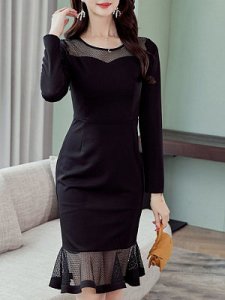 Berrylook New Korean fashion solid color long-sleeved tight dress online stores, shop, sexy bodycon dresses, blue bodycon dress