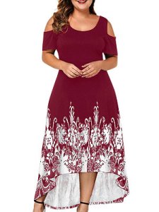 Berrylook Off-shoulder Short Sleeve Printed Waist Dress online, online stores, tea dress, sheath dress