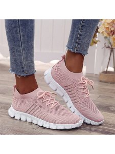 Berrylook Plain Flat Round Toe Casual Travel Sneakers online stores, sale,