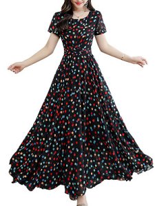 Berrylook Printed Waist And Belly Slimming Long Skirt shoppers stop, online shopping sites, floral dresses, tea length dresses