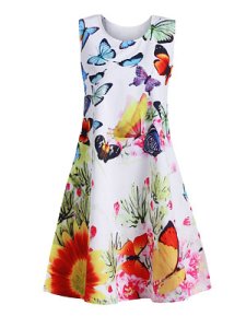 Berrylook Round Neck Animal Prints Shift Dress online stores, fashion store, Fitted Shift Dresses, tea dress, halter dress