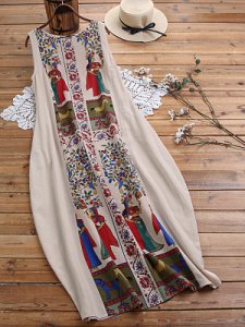 Berrylook Round Neck Floral Printed Maxi Dress clothing stores, online sale, off the shoulder dress, sheath dress