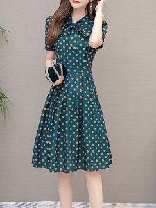 Berrylook Round Neck Floral Printed Skater Dress clothes shopping near me, shoppers stop, skater dress, ladies dress
